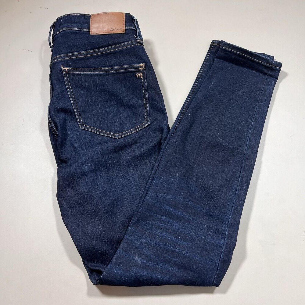 Madewell Jeans Women's 26 Blue 9" High Rise Skinny‎ Stretch Dark Wash Denim
